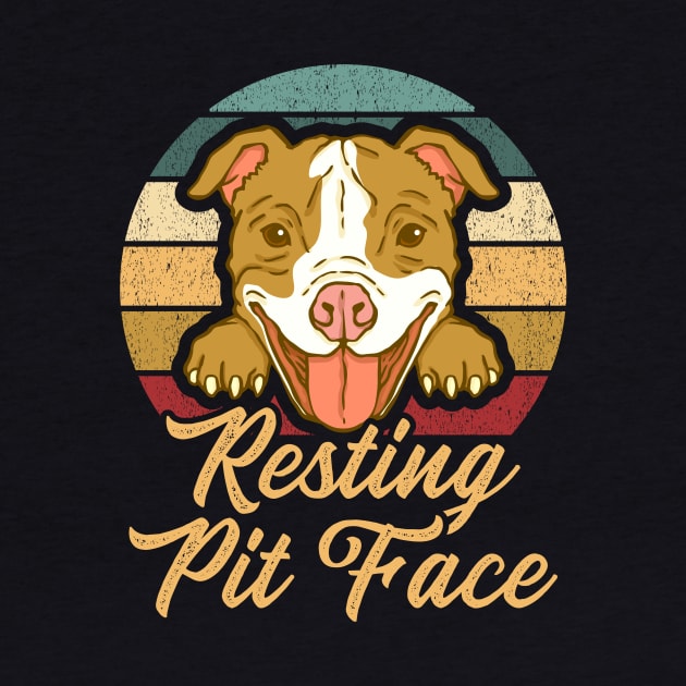 Resting Pit Face - Vintage Retro Sunset by tiden.nyska